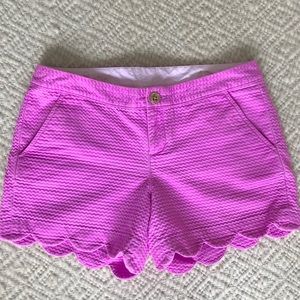 Lilly Pulitzer Pink Scalloped Buttercup Shorts